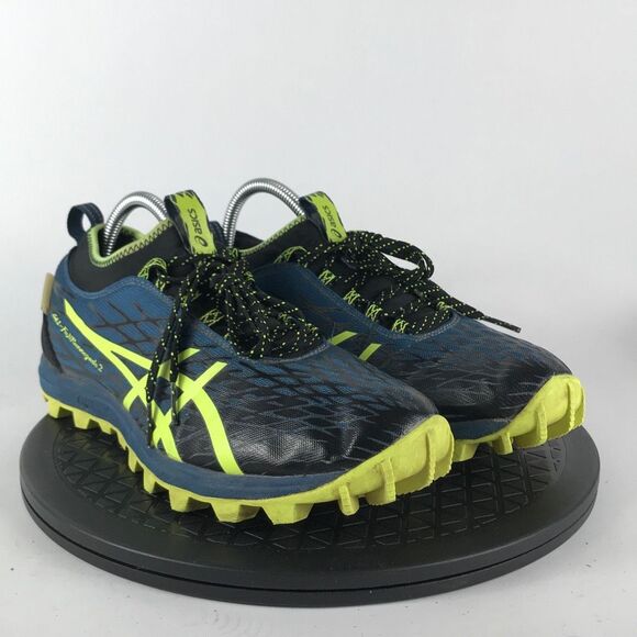 Asics Gel-Fuji Runnegade Trail 2 Blue/Yellow Running Shoes T633N Men’s Size 9 - Picture 3 of 13